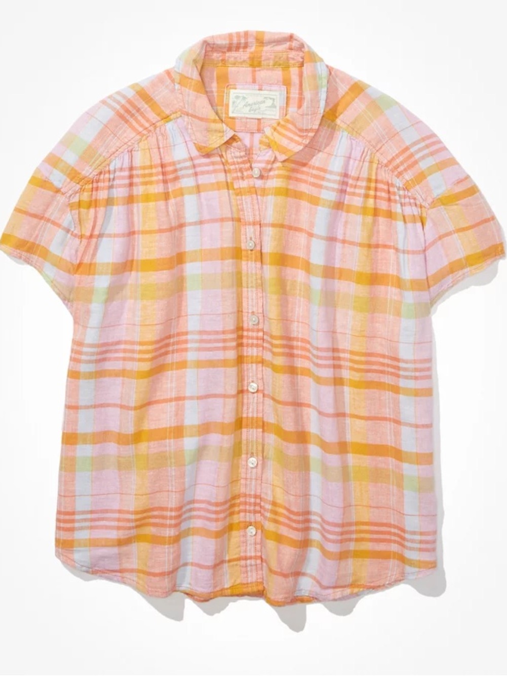 AE Oversized Resort Shirt - Pink & Orange